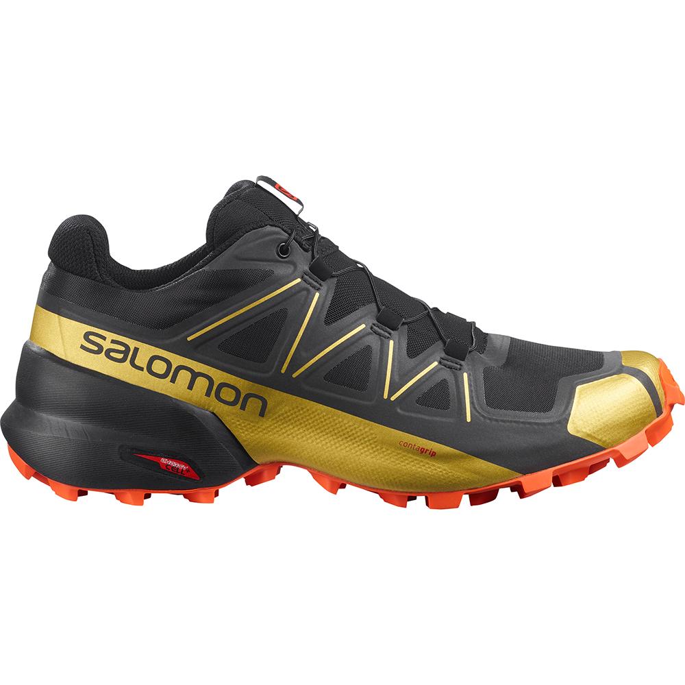 SALOMON SPEEDCROSS 5 GTS Philippines - Men's Trail Running Shoes - Black | 347820-ICB